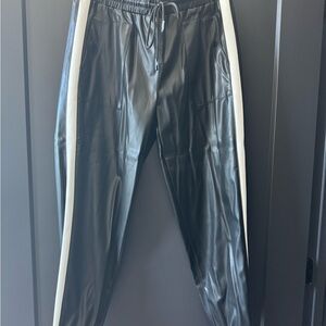 Karl Lagerfeld Black and White Joggers with Relaxed Fit